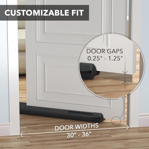 Everlasting Comfort Under Door Draft Stopper - Soundproof Seal 30-36 Inches