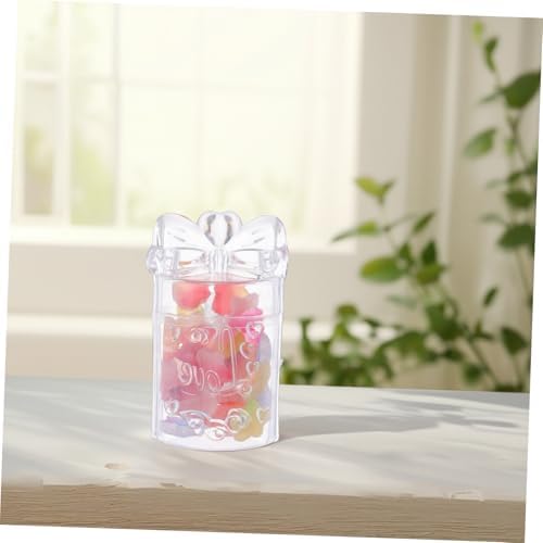 Cabilock 10pcs Plastic Wedding Candy Boxes Creative Containers for Macarons Treats