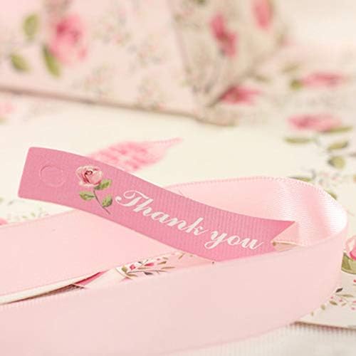 Toyvian 25 Pack Triangle Wedding Gift Boxes Double-sided Printing Pink