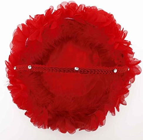 HE ANDI 9 Inch Red Flower Girl Basket