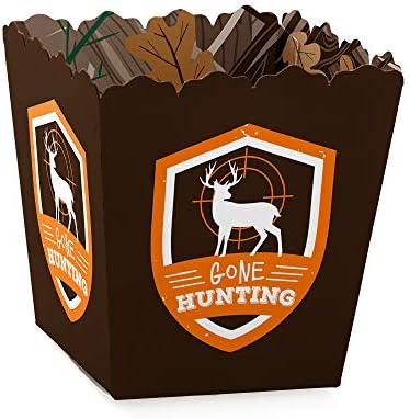 Big Dot of Happiness Gone Hunting Mini Candy Boxes Set of 12