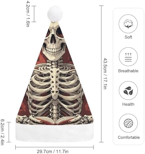 Christmas Santa Hat Skeleton Novelty Headwear