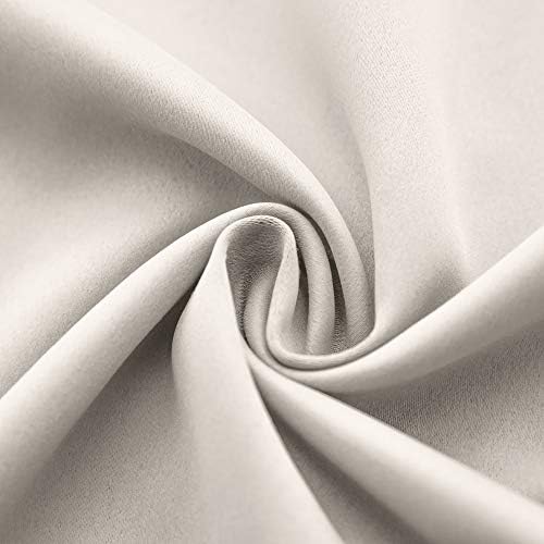 MrsNaturall Beige Valance Curtains 3 Panels 36x16 Inches