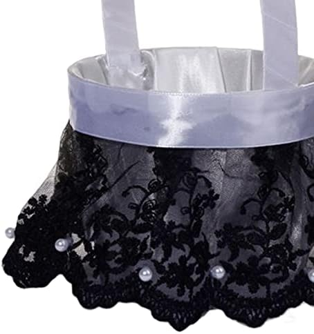 AMLESO Delicate Wedding Flower Girl Basket Black 866x472 Inch