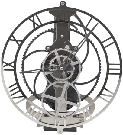 Pendulum Desk Gear Clock with Real Moving Gears Steampunk Design