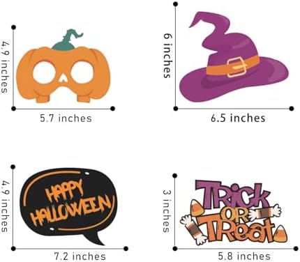 21-Piece Halloween Photo Booth Props for Parties