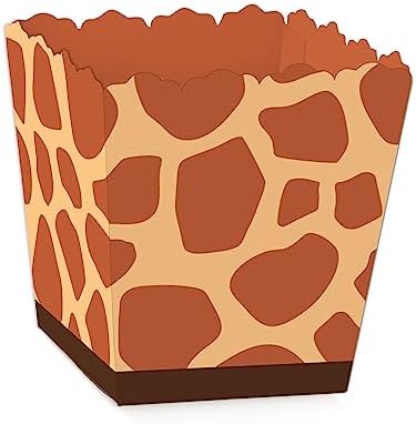 Big Dot of Happiness Giraffe Print Party Favor Boxes Set of 12