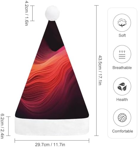 Gradient Red Santa Hat Christmas Party Headwear
