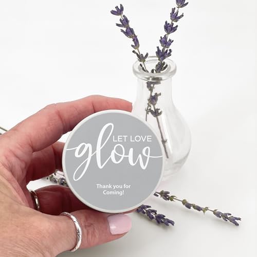 Personalized Soy Candle with Lavender Scent in White Tin Set of 10