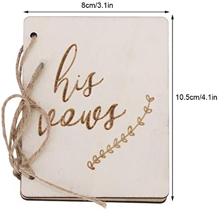 TOPINCN 2 Pack Wedding Vow Booklets with Hem Rope