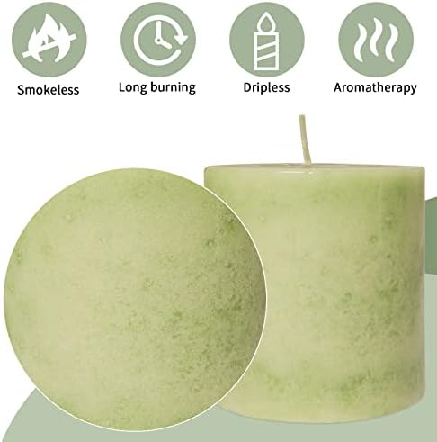 Decorative Pillar Scented Candles Set of 6 with 6 Scents
