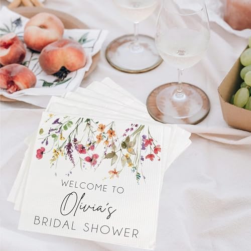 Custom Bridal Shower Napkins with 15-1000 Packs