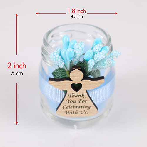Glass Candle Jars for Baptism and First Communion Favors