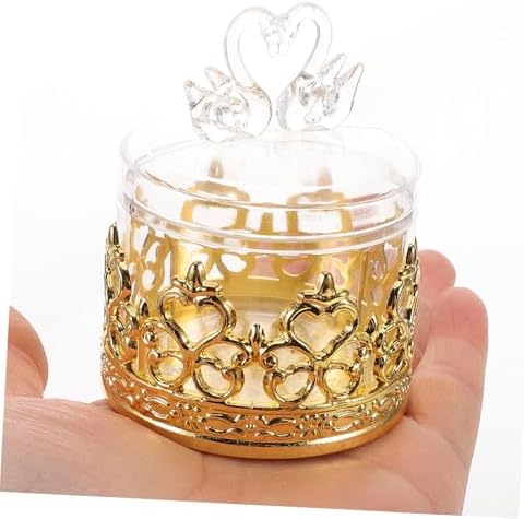 Unomor 12Pcs Clear Swan Candy Holder Party Favors Box