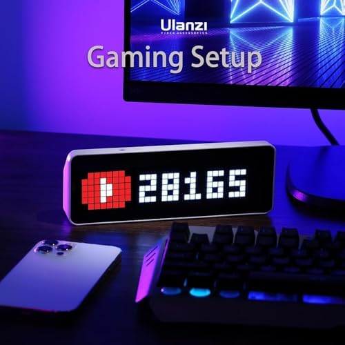 ULANZI TC001 Smart Pixel Clock with Weather and Social Media