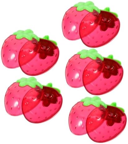 5pcs Mini Strawberry Shaped Candy Boxes for Party Favors