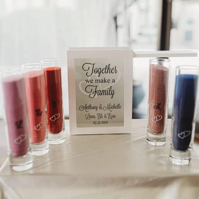 GLASS Blended Family Wedding Sand Shadow Box Set