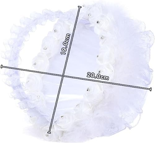 Wedding Flower Girl Basket White Candy Storage Basket