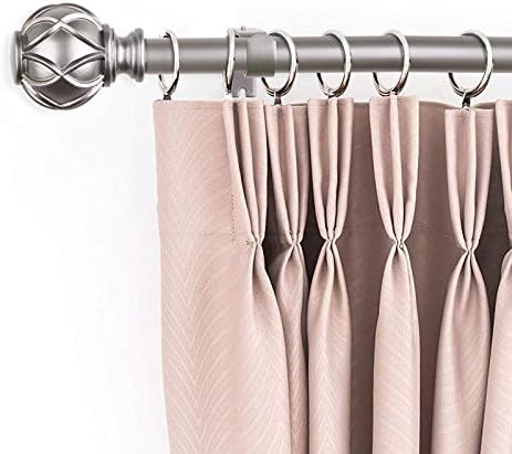KAMANINA Netted Texture Finials for Curtain Rods 2pcs Antique Silver
