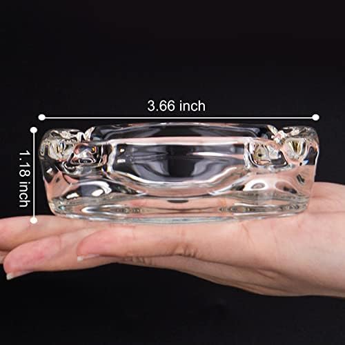 Glass Ashtray Square Transparent Elegant Home Use