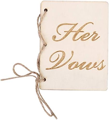 Wedding Vow Booklets Set of 2 with Hem Rope