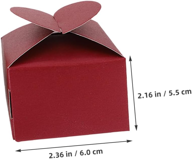 Cabilock 100pcs Heart Shaped Favor Boxes for Parties and Weddings
