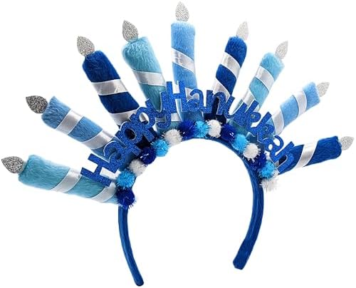 Menorah Headbands for Hanukkah 8 Pack