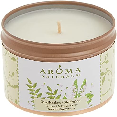 Aroma Naturals Patchouli Frankincense Soy Candle Meditation 2 Count