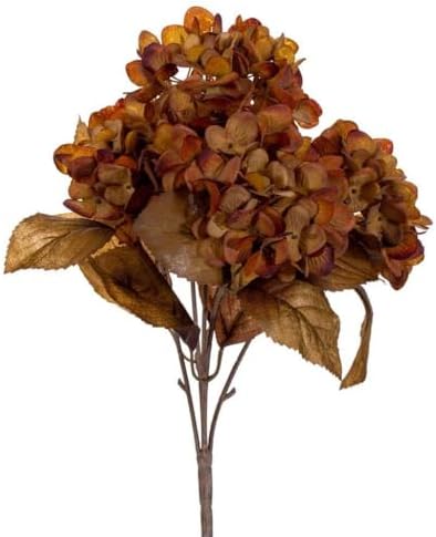 Vickerman 165 Inch Yellow Brown Hydrangea Bush 2 Pack