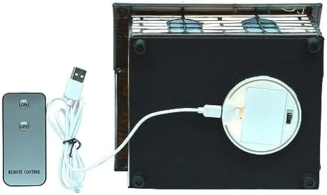 Bieye L10675 Tiffany Style Stained Glass Accent Table Lamp with LED Light