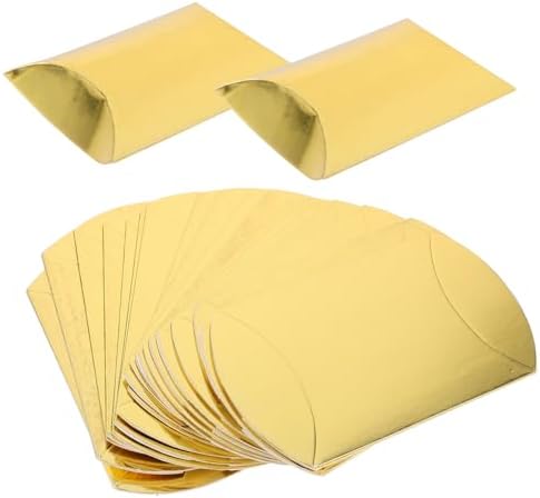 PRETYZOOM 60pcs Pillow Shape Candy Boxes for Parties Weddings Birthdays