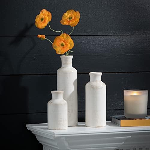 Sullivans White Ceramic Vase Set for Home Decor