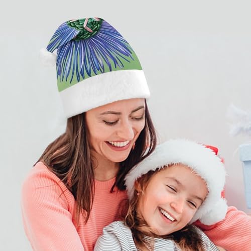 Modern Cloverleaf Santa Hat Christmas Party Hat