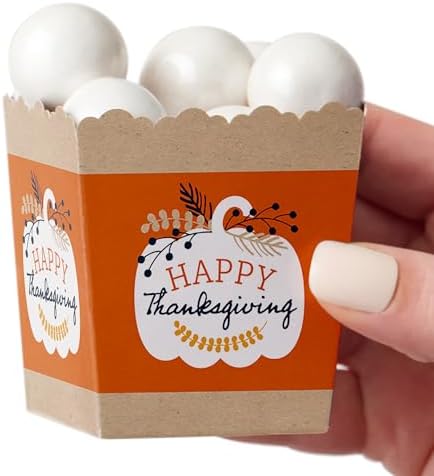 Big Dot of Happiness Happy Thanksgiving Party Favor Boxes Set of 12