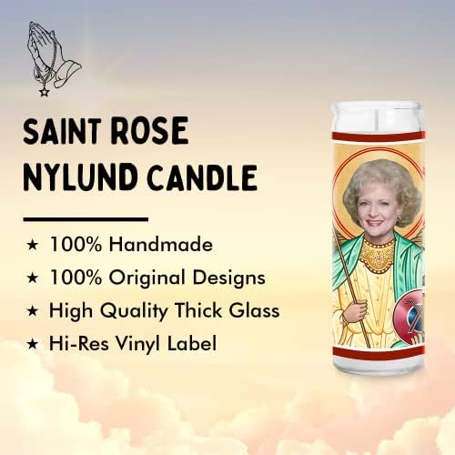 Rose Glass Jar Candle Handmade Soy Wax Decor