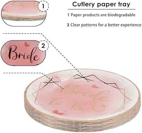 SHIDOW Bachelorette Party Paper Plates 30Pcs 9 Inch
