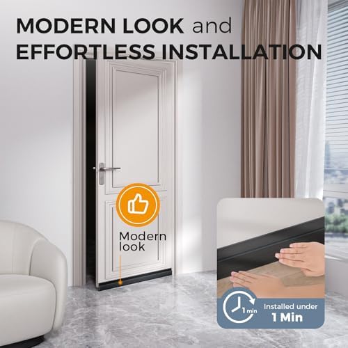GroTheory 2 Pack Door Draft Stopper Black 39 Inch