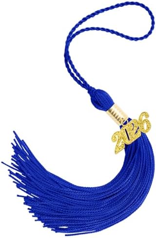 2026 Blue Graduation Tassel with Golden Charm