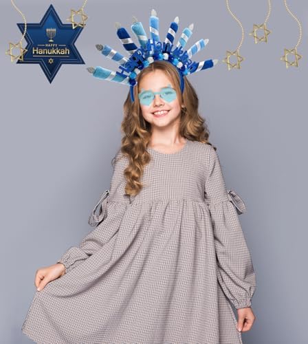 Menorah Headbands for Hanukkah 8 Pack