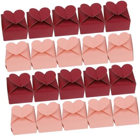 Cabilock 100pcs Heart Shaped Favor Boxes for Parties and Weddings