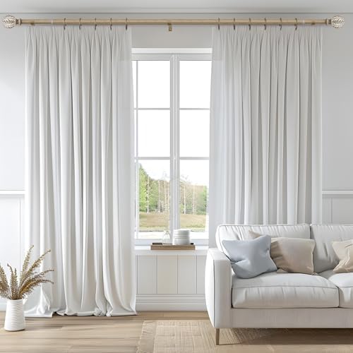 QDWIS Boho Wood Curtain Rods 36-88 Inches