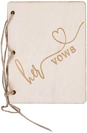 2pcs Wedding Vow Booklets with Hem Rope