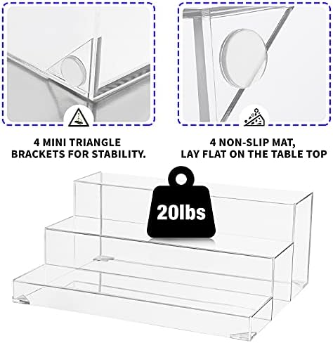 3-Tier Assembled Back Bar Bottle Rack Display Stand