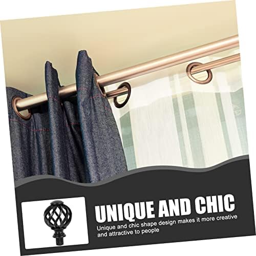 ABOOFAN 2pcs Crystal Plastic Curtain Rod Ends