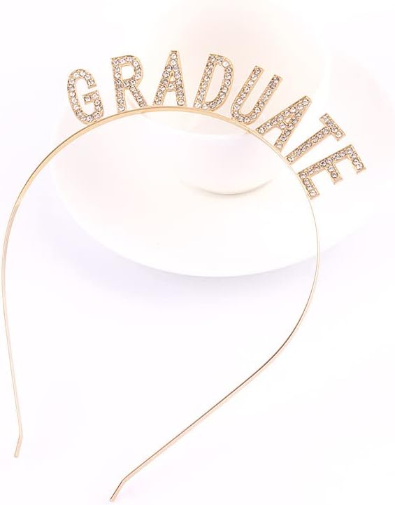 Kefley Shiny Gold Graduation Headband Crown
