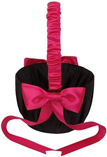 Taotenish Rose Red Flower Girl Basket Wedding Supplies