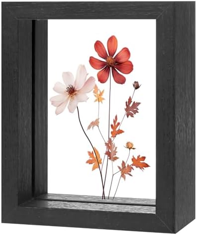 Wooden Pressed Flower Frame 3x4 Inch Black