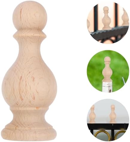 Unfinished Wood Finials for Bed Post and Curtain Rod