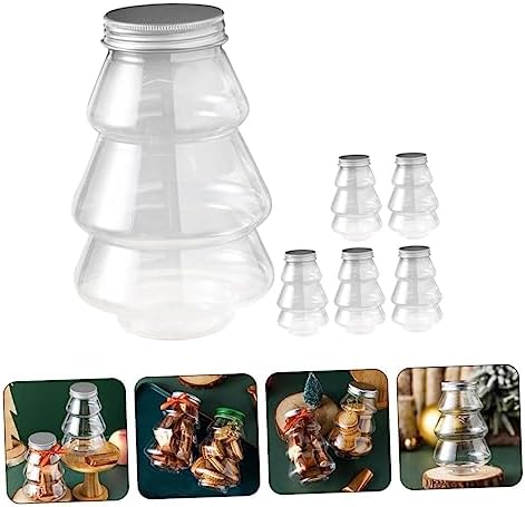 6Pcs Christmas Treat Box Candy Jars for Party Favors