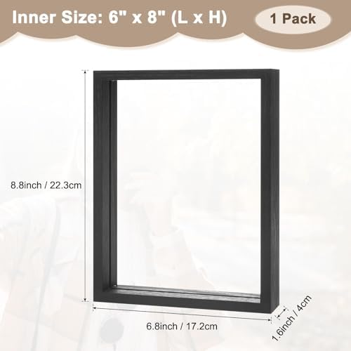 Wooden Pressed Flower Frame 6x8 Inch Black